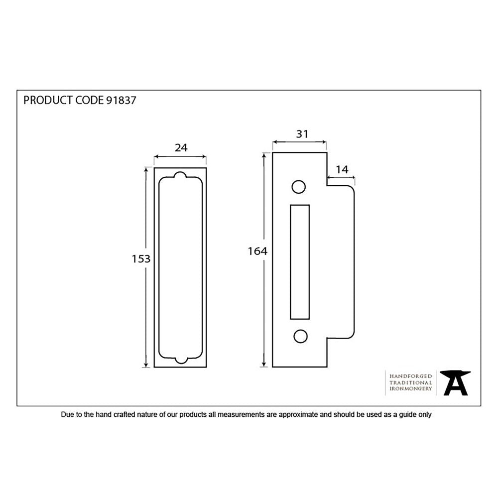 This is an image showing From The Anvil - Electro Brassed ?" Rebate Kit For 91073 available from T.H Wiggans Architectural Ironmongery in Kendal, quick delivery and discounted prices