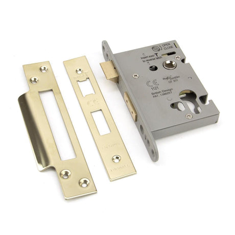 This is an image showing From The Anvil - PVD 3" Euro Profile Sash Lock available from T.H Wiggans Architectural Ironmongery in Kendal, quick delivery and discounted prices