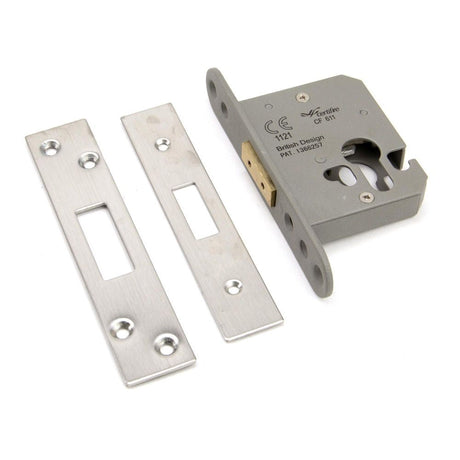 This is an image showing From The Anvil - SSS 2.5" Euro Profile Dead Lock available from T.H Wiggans Architectural Ironmongery in Kendal, quick delivery and discounted prices