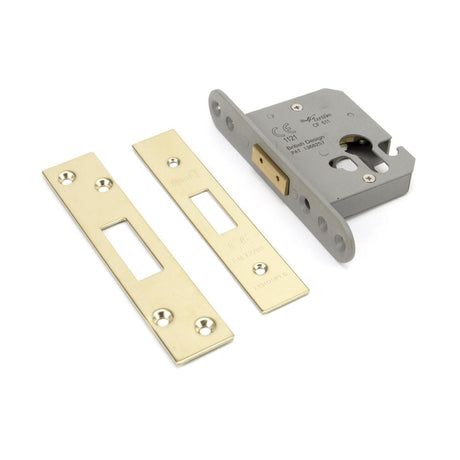 This is an image showing From The Anvil - PVD 2.5" Euro Profile Dead Lock available from T.H Wiggans Architectural Ironmongery in Kendal, quick delivery and discounted prices