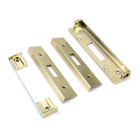 This is an image showing From The Anvil - PVD 1/2" Euro Dead Lock Rebate Kit available from T.H Wiggans Architectural Ironmongery in Kendal, quick delivery and discounted prices