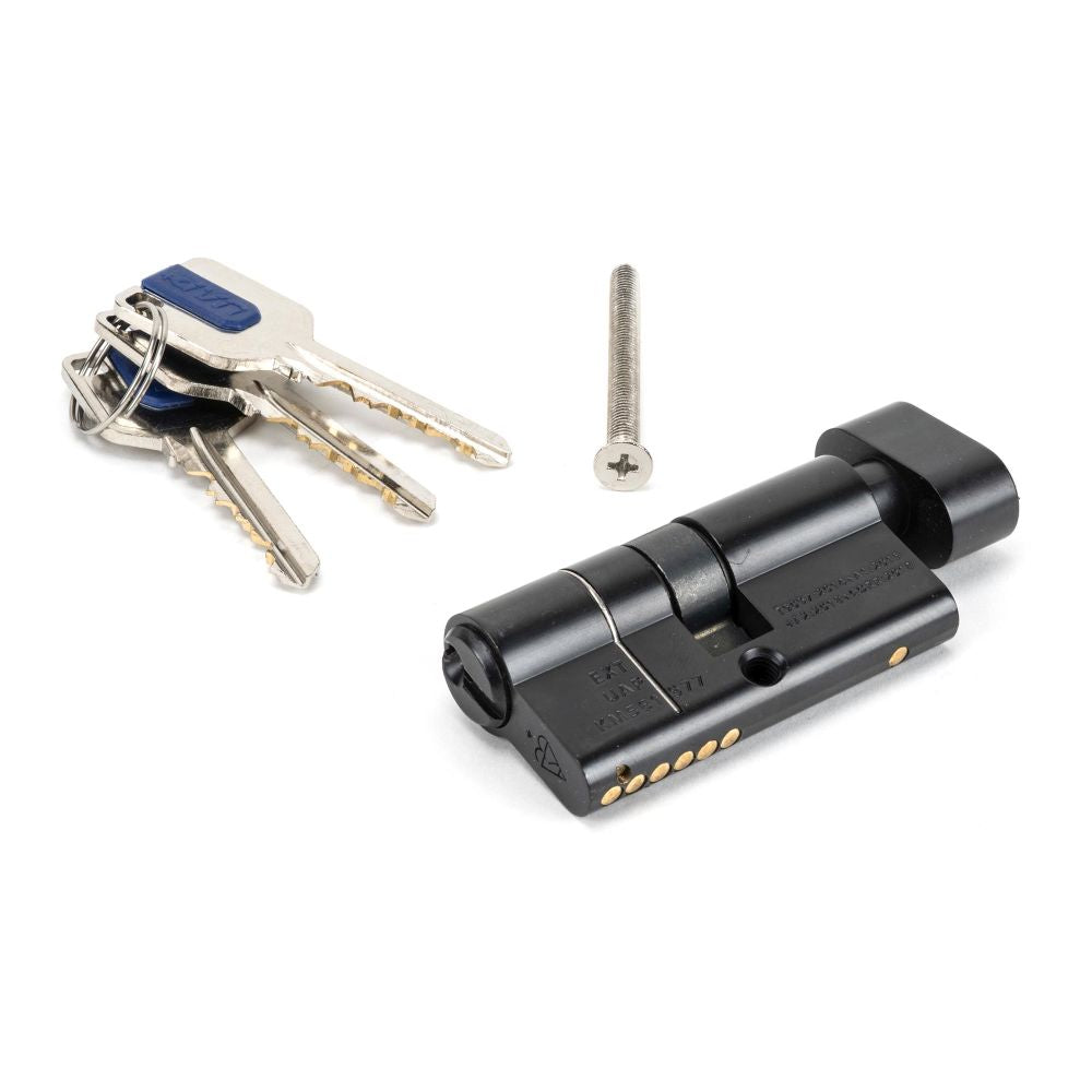 This is an image showing From The Anvil - Black 30/30 6pin Euro Cylinder/Thumbturn KA available from T.H Wiggans Architectural Ironmongery in Kendal, quick delivery and discounted prices