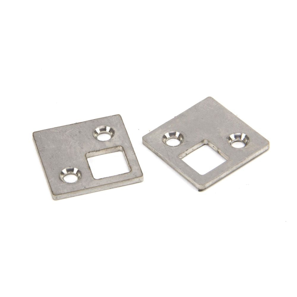 This is an image showing From The Anvil - SS Corner Shoot Bolt Keeps (PR) available from T.H Wiggans Architectural Ironmongery in Kendal, quick delivery and discounted prices