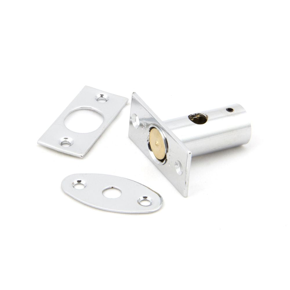 This is an image showing From The Anvil - Polished Chrome Security Window Bolt available from T.H Wiggans Architectural Ironmongery in Kendal, quick delivery and discounted prices
