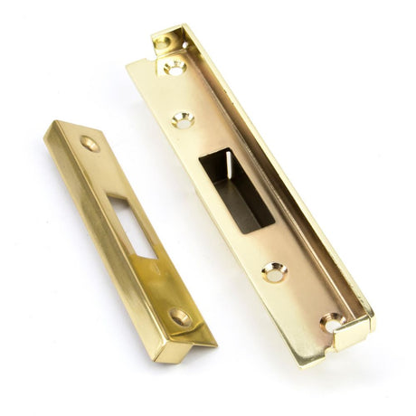 This is an image showing From The Anvil - Electro Brassed Rebate Kit for Deadlock available from T.H Wiggans Architectural Ironmongery in Kendal, quick delivery and discounted prices