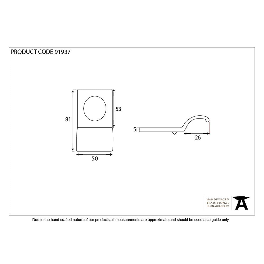 This is an image showing From The Anvil - Polished Bronze Rim Cylinder Pull available from trade door handles, quick delivery and discounted prices
