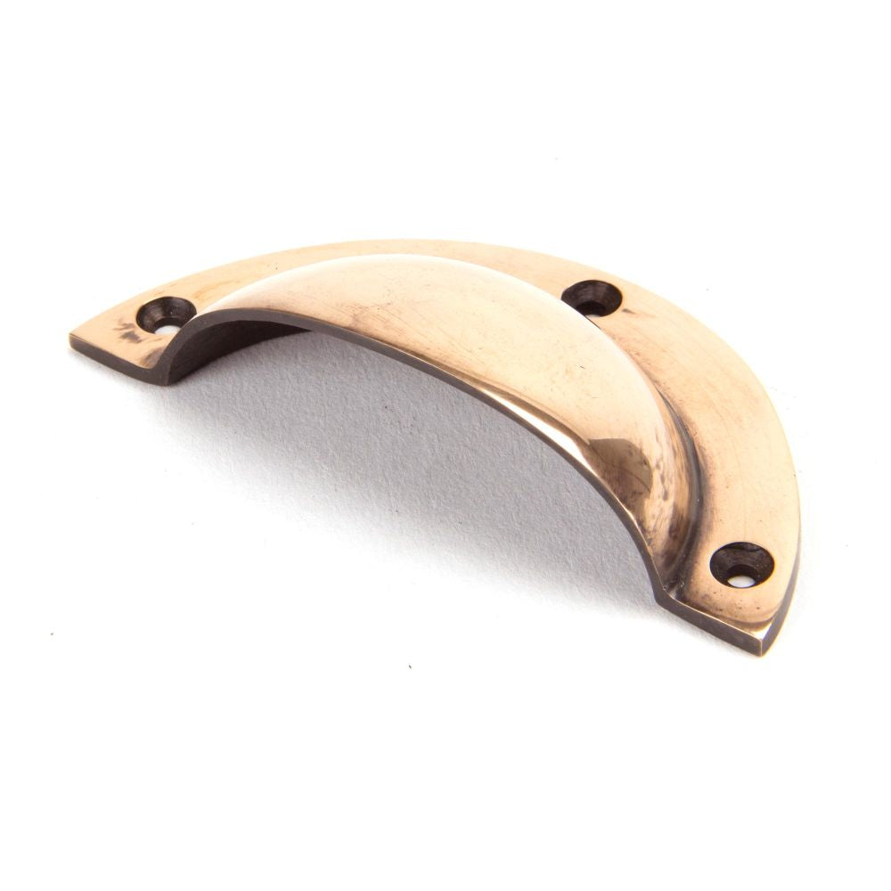 This is an image showing From The Anvil - Polished Bronze 4" Plain Drawer Pull available from trade door handles, quick delivery and discounted prices