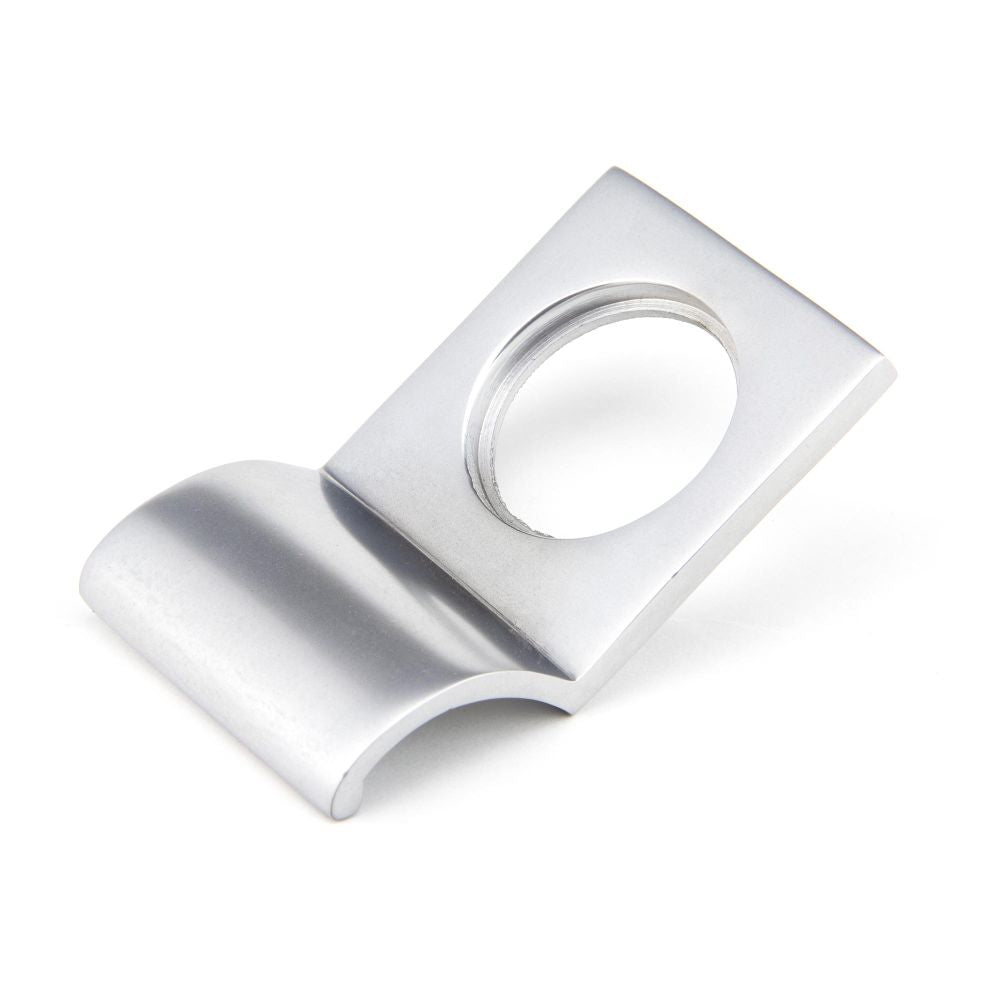 This is an image of From The Anvil - Satin Chrome Rim Cylinder Pull available to order from T.H Wiggans Architectural Ironmongery in Kendal, quick delivery and discounted prices.