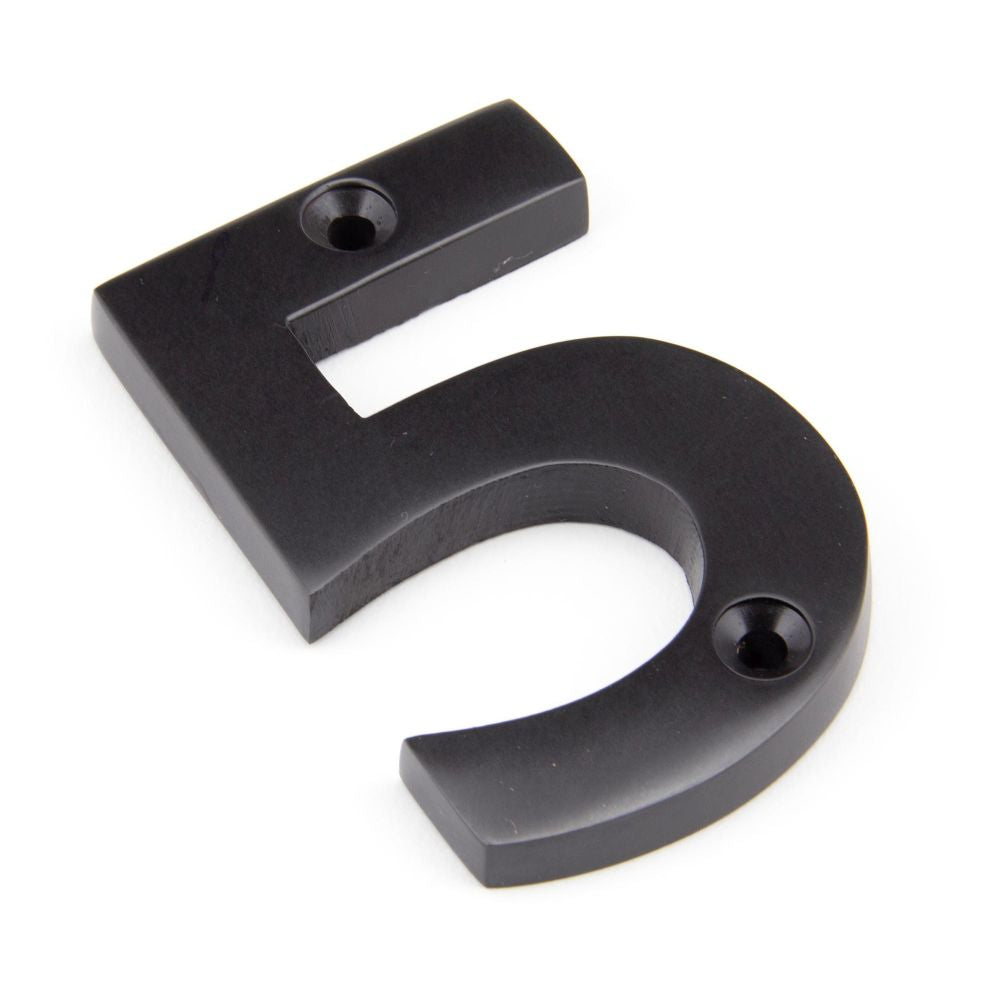 This is an image of From The Anvil - Aged Bronze Numeral 5 available to order from T.H Wiggans Architectural Ironmongery in Kendal, quick delivery and discounted prices.