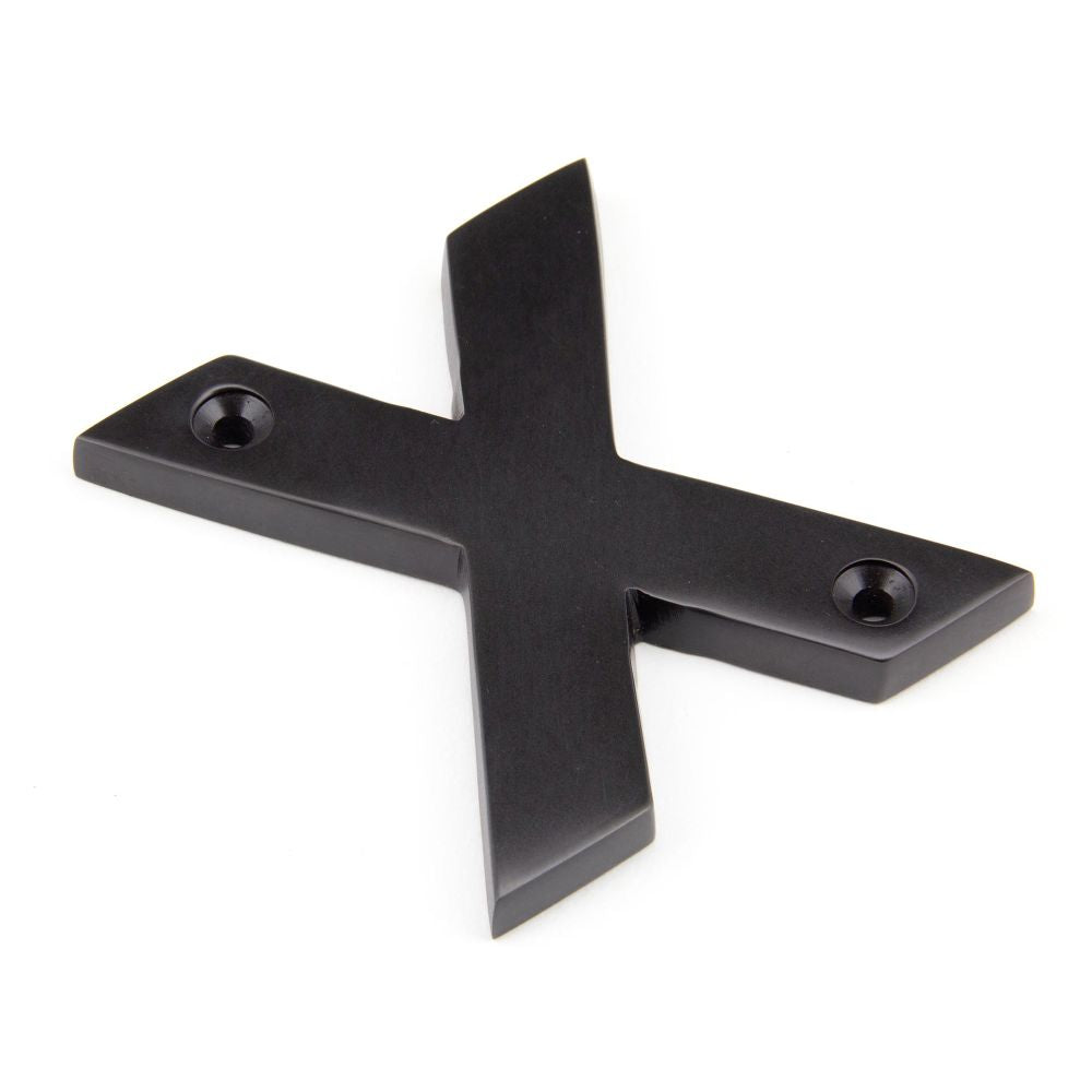 This is an image of From The Anvil - Aged Bronze Letter X available to order from T.H Wiggans Architectural Ironmongery in Kendal, quick delivery and discounted prices.