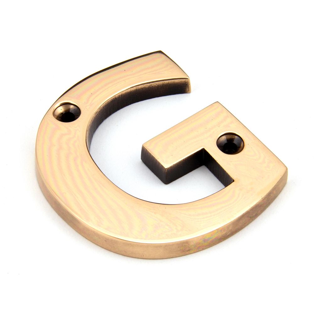 This is an image of From The Anvil - Polished Bronze Letter G available to order from T.H Wiggans Architectural Ironmongery in Kendal, quick delivery and discounted prices.
