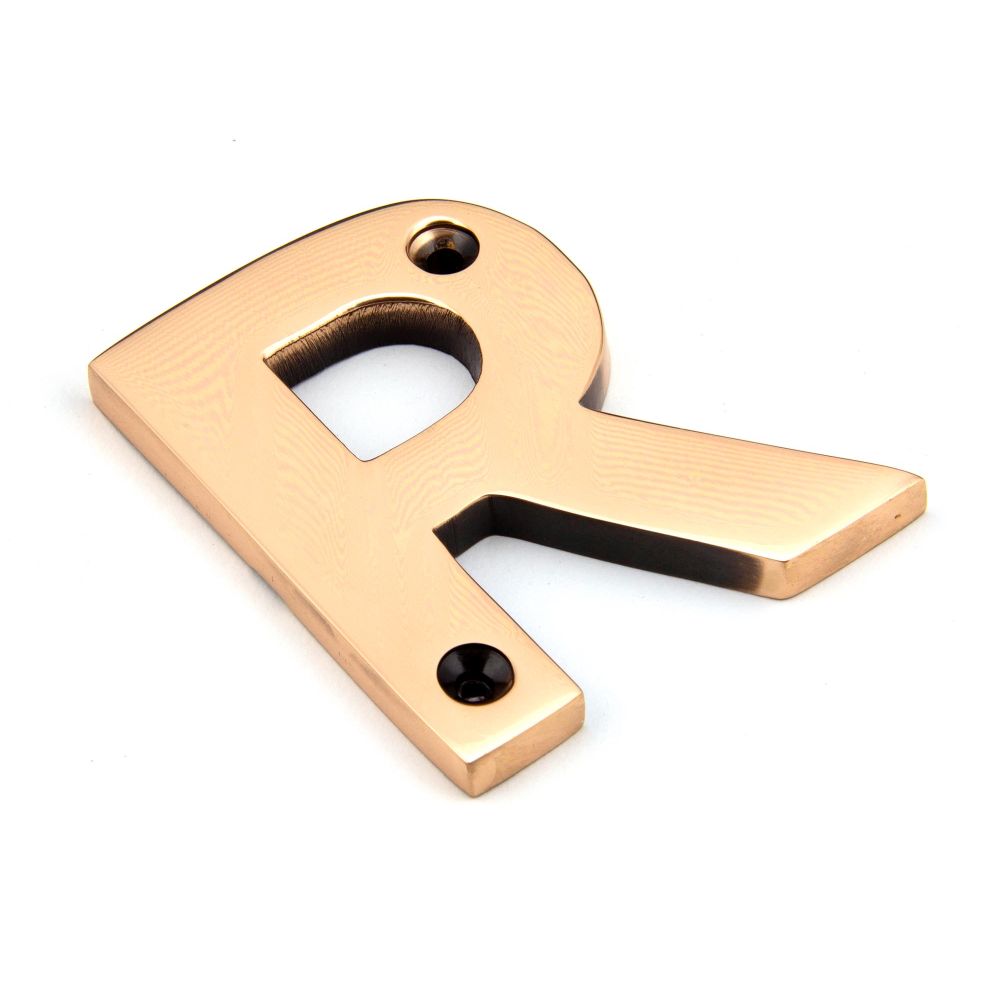 This is an image of From The Anvil - Polished Bronze Letter R available to order from T.H Wiggans Architectural Ironmongery in Kendal, quick delivery and discounted prices.