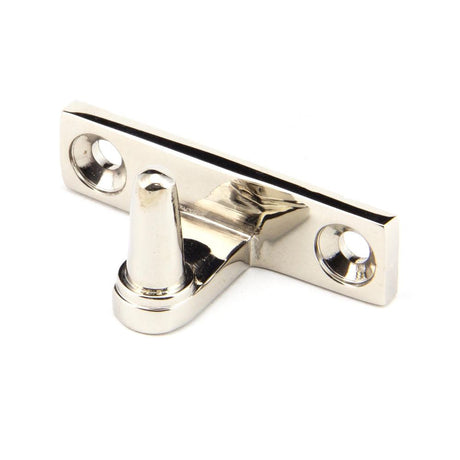 This is an image showing From The Anvil - Polished Nickel Cranked Stay Pin available from T.H Wiggans Architectural Ironmongery in Kendal, quick delivery and discounted prices