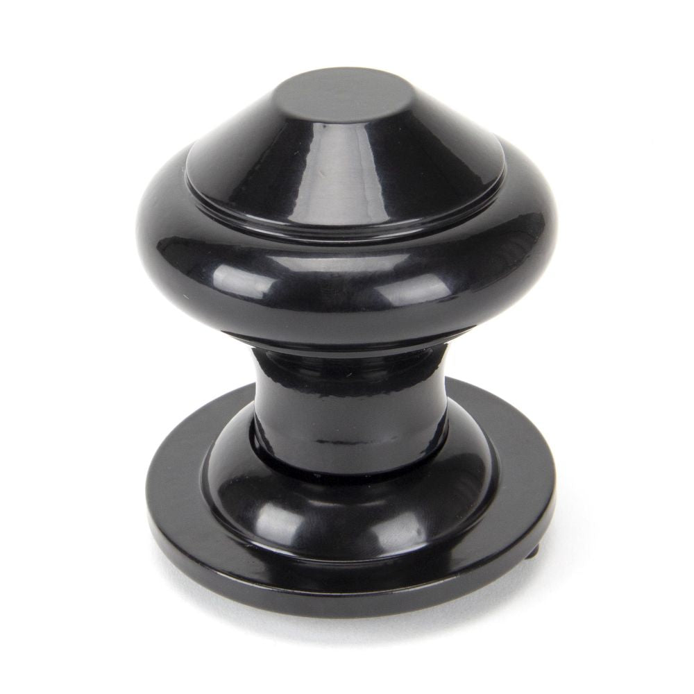This is an image of From The Anvil - Black Regency Centre Door Knob available to order from T.H Wiggans Architectural Ironmongery in Kendal, quick delivery and discounted prices.