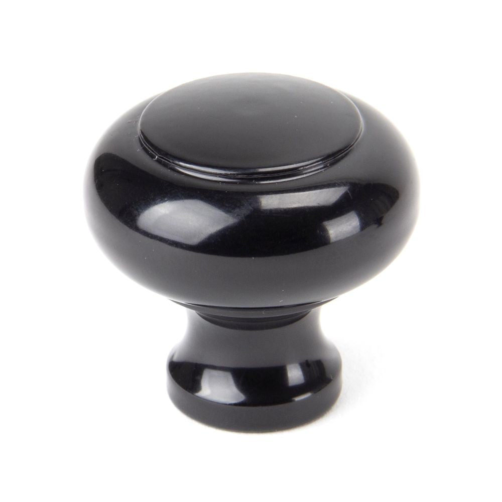 This is an image showing From The Anvil - Black Regency Cabinet Knob - Large available from T.H Wiggans Architectural Ironmongery in Kendal, quick delivery and discounted prices