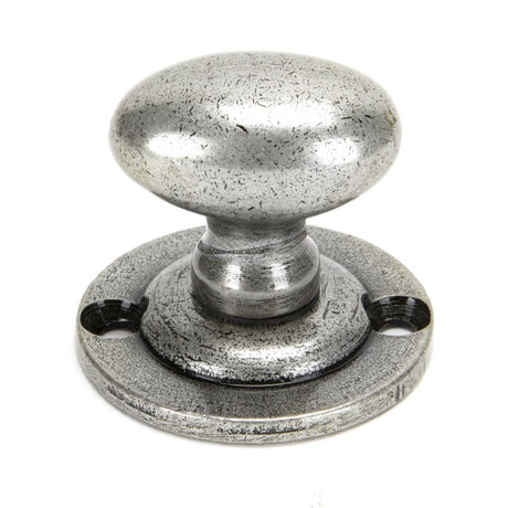 This is an image showing From The Anvil - Pewter Oval Rack Bolt available from T.H Wiggans Architectural Ironmongery in Kendal, quick delivery and discounted prices