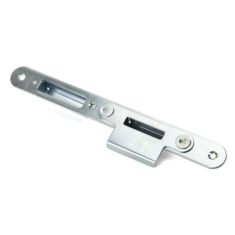 This is an image showing From The Anvil - BZP Winkhaus Centre Latch Keep LH 56mm Door available from T.H Wiggans Architectural Ironmongery in Kendal, quick delivery and discounted prices