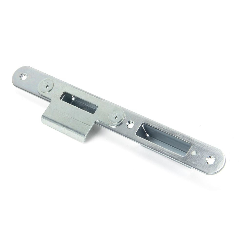 This is an image showing From The Anvil - BZP Winkhaus Centre Latch Keep RH 56mm Door available from T.H Wiggans Architectural Ironmongery in Kendal, quick delivery and discounted prices