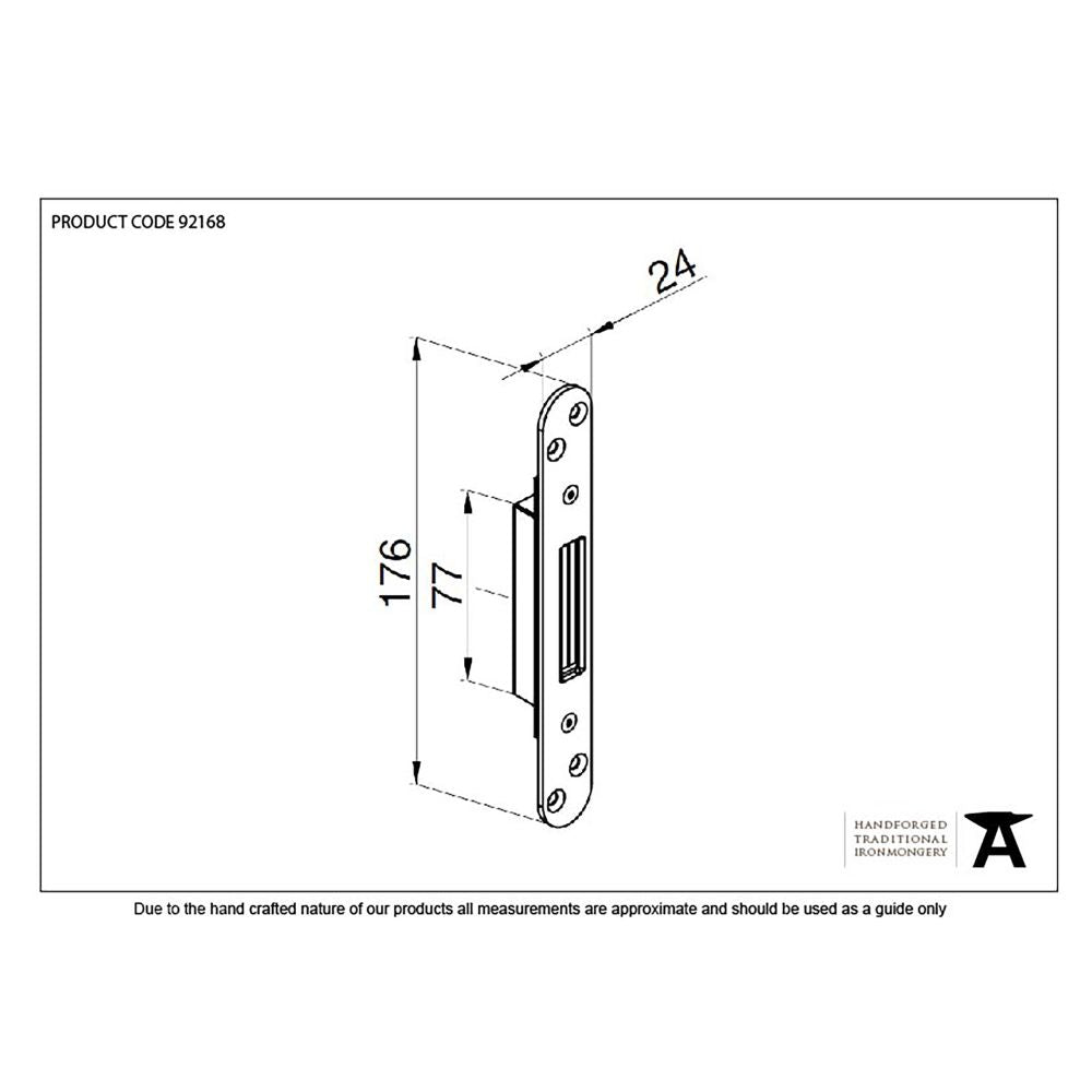 This is an image showing From The Anvil - BZP Winkhaus Standard Hook Keep available from T.H Wiggans Architectural Ironmongery in Kendal, quick delivery and discounted prices