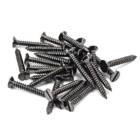 This is an image showing From The Anvil - Dark Stainless Steel 8x1?" Countersunk Screws (25) available from T.H Wiggans Architectural Ironmongery in Kendal, quick delivery and discounted prices