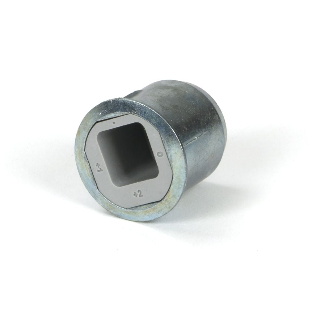 This is an image showing From The Anvil - BZP Winkhaus Adjustable Thimble Shootbolt Keep available from T.H Wiggans Architectural Ironmongery in Kendal, quick delivery and discounted prices