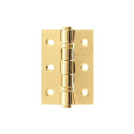 This is an image of Atlantic Ball Bearing Hinges 3" x 2" x 2mm - Polished Brass available to order from T.H Wiggans Architectural Ironmongery in Kendal