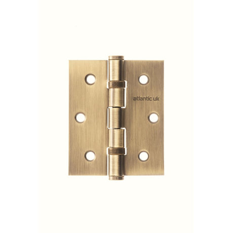This is an image of Atlantic Ball Bearing Hinges 3" x 2.5" x 2.5mm - Matt Antique Brass available to order from T.H Wiggans Architectural Ironmongery in Kendal.
