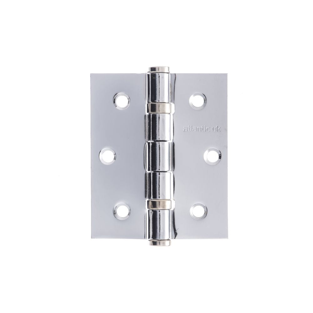 This is an image of Atlantic Ball Bearing Hinges 3" x 2.5" x 2.5mm - Polished Chrome available to order from T.H Wiggans Architectural Ironmongery in Kendal.