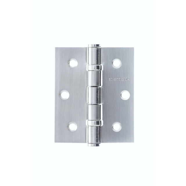 This is an image of Atlantic Ball Bearing Hinges 3" x 2.5" x 2.5mm - Satin Chrome available to order from T.H Wiggans Architectural Ironmongery in Kendal.