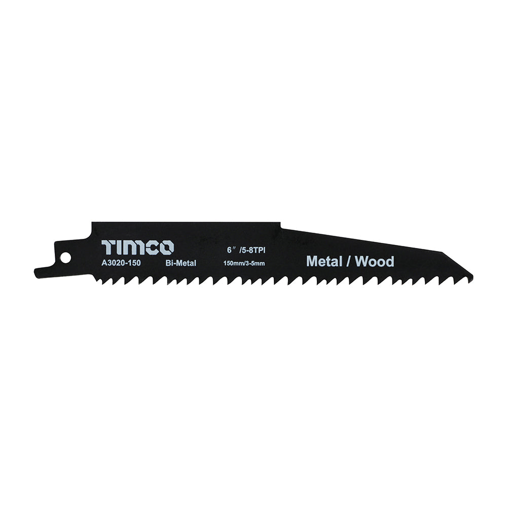 This is an image showing TIMCO Reciprocating Saw Blades - Wood with Nails Cutting - Bi-Metal - S610VF - 5 Pieces Pack available from T.H Wiggans Ironmongery in Kendal, quick delivery at discounted prices.