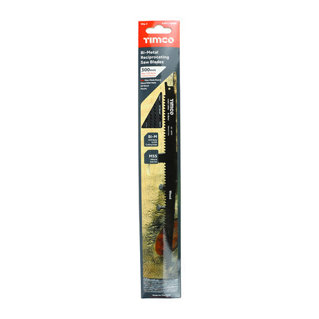 This is an image showing TIMCO Reciprocating Saw Blades - Wood Cutting - Bi-Metal - S1411DF - 5 Pieces Pack available from T.H Wiggans Ironmongery in Kendal, quick delivery at discounted prices.
