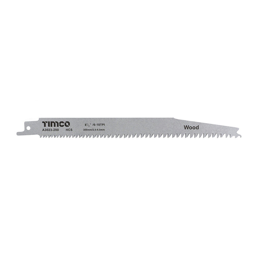 This is an image showing TIMCO Reciprocating Saw Blades - Wood Cutting - High Carbon Steel - S2345X - 5 Pieces Pack available from T.H Wiggans Ironmongery in Kendal, quick delivery at discounted prices.
