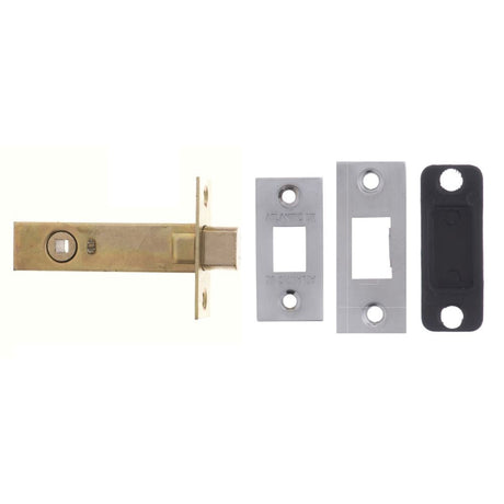 This is an image of Atlantic Tubular Deadbolt 2.5" - Satin Chrome available to order from T.H Wiggans Architectural Ironmongery in Kendal.