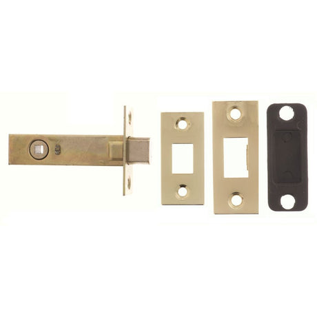 This is an image of Atlantic Tubular Deadbolt 4" - Polished Brass available to order from T.H Wiggans Architectural Ironmongery in Kendal.