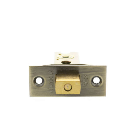 This is an image of Atlantic Fire-Rated CE Marked Bolt Through Tubular Deadbolt 2.5" - Antique Brass available to order from T.H Wiggans Architectural Ironmongery in Kendal.