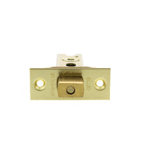 This is an image of Atlantic Fire-Rated CE Marked Bolt Through Tubular Deadbolt 2.5" - Satin Brass available to order from T.H Wiggans Architectural Ironmongery in Kendal.