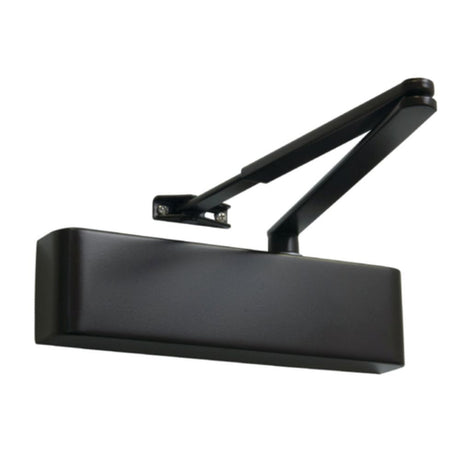 This is an image of Atlantic Premium Grade Door Closer -max 110kg,DDA,Adj,Slimline - Matt Black available to order from T.H Wiggans Architectural Ironmongery in Kendal, quick delivery and discounted prices.
