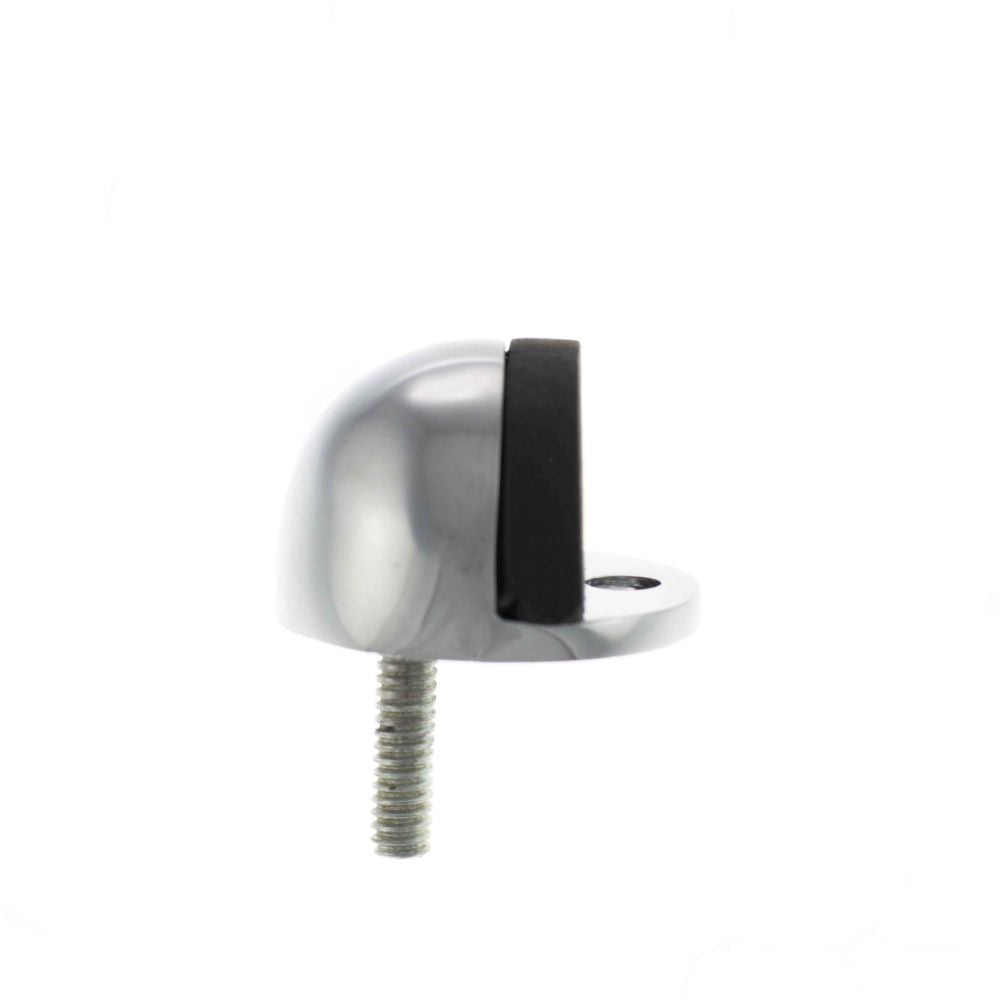 This is an image of Atlantic Half-Moon Premium Floor Mounted Door Stop - Polished Chrome available to order from T.H Wiggans Architectural Ironmongery in Kendal, quick delivery and discounted prices.