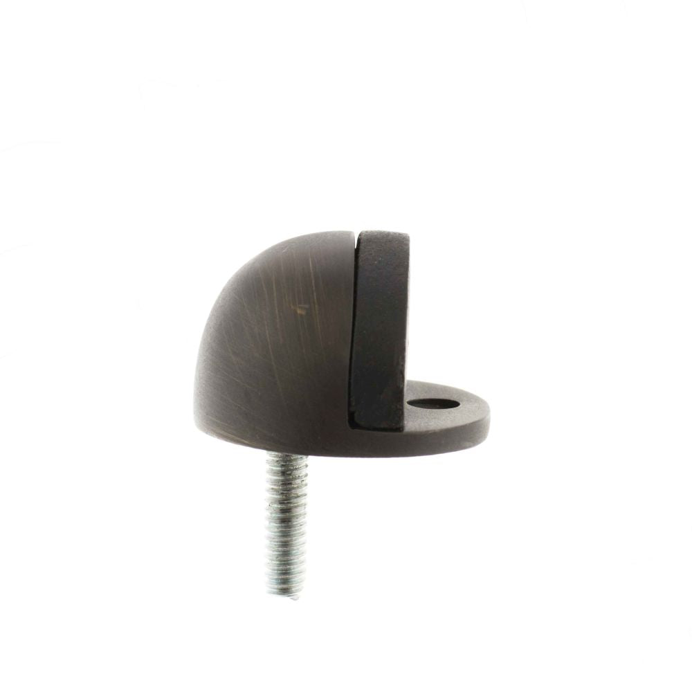 This is an image of Atlantic Half-Moon Premium Floor Mounted Door Stop - Urban Bronze available to order from T.H Wiggans Architectural Ironmongery in Kendal, quick delivery and discounted prices.