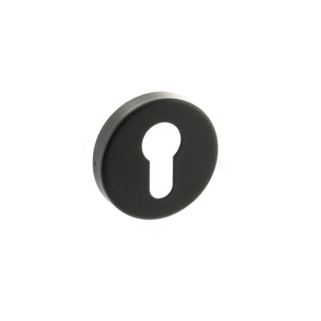 This is an image of Atlantic Euro Escutcheon - Matt Black available to order from T.H Wiggans Architectural Ironmongery in Kendal, quick delivery and discounted prices.
