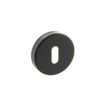 This is an image of Atlantic Key Escutcheon - Matt Black available to order from Trade Door Handles.