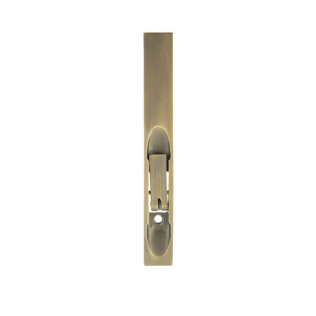 This is an image of Atlantic Lever Action Flush Bolt 150mm - Matt Antique Brass available to order from T.H Wiggans Architectural Ironmongery in Kendal.