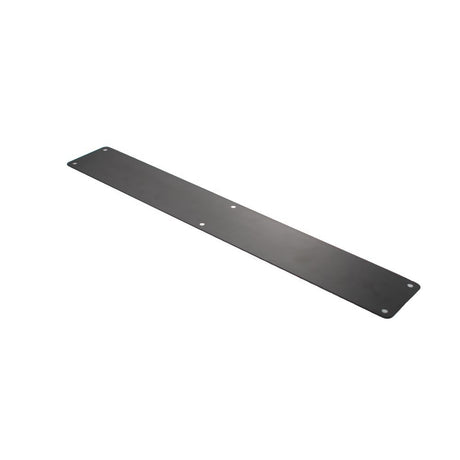 This is an image of Atlantic Finger Plate Pre drilled with screws 500mm x 75mm - Matt Black available to order from T.H Wiggans Architectural Ironmongery in Kendal, quick delivery and discounted prices.