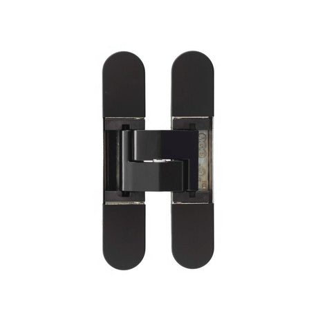 This is an image of AGB Eclipse Fire Rated Adjustable Concealed Hinge - Matt Black available to order from T.H Wiggans Architectural Ironmongery.