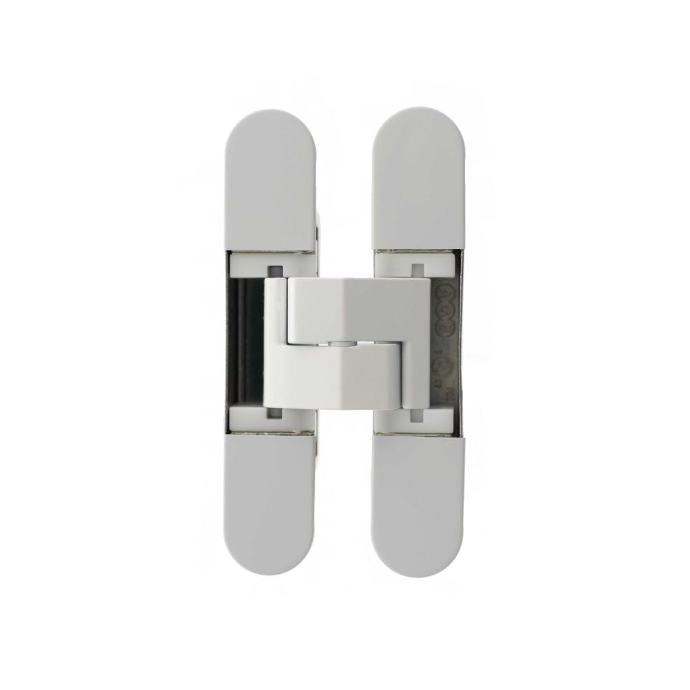 This is an image of AGB Eclipse Fire Rated Adjustable Concealed Hinge - White available to order from T.H Wiggans Architectural Ironmongery.