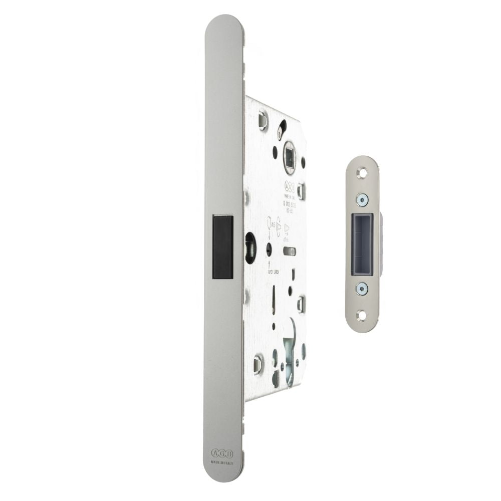 This is an image of AGB Revolution XT Magnetic Euro Profile Sashlock 60mm backset - Satin Chrome available to order from T.H Wiggans Architectural Ironmongery in Kendal.