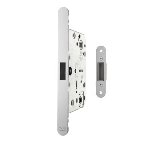 This is an image of AGB Revolution XT Magnetic Bathroom Lock 60mm backset - Polished Chrome available to order from T.H Wiggans Architectural Ironmongery in Kendal.