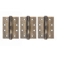 This is an image of Atlantic Ball Bearing Hinges Grade 13 Fire Rated 4" x 3" x 3mm set of 3 - Antiqu available to order from T.H Wiggans Architectural Ironmongery in Kendal