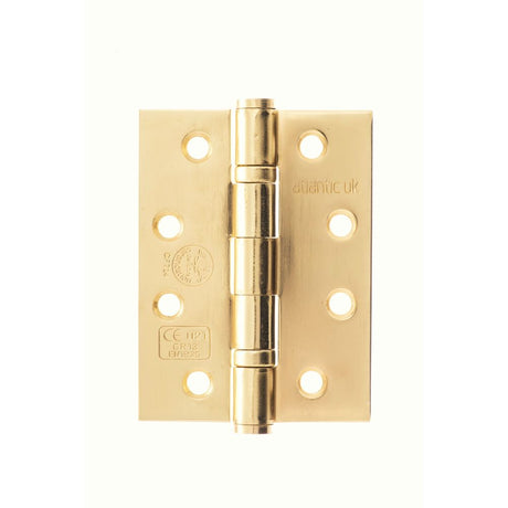 This is an image of Atlantic Ball Bearing Hinges Grade 13 Fire Rated 4" x 3" x 3mm - Polished Brass available to order from T.H Wiggans Architectural Ironmongery in Kendal