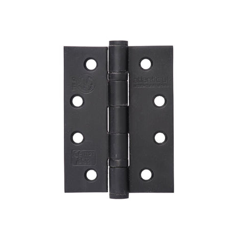 This is an image of Atlantic Ball Bearing Hinges Grade 13 Fire Rated 4" x 3" x 3mm - Matt Black available to order from T.H Wiggans Architectural Ironmongery in Kendal.